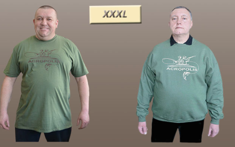 3XL Men`s Sweaters and T-shirts for anglers and hunters