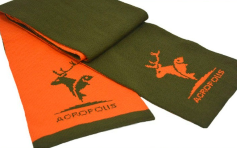 Take care of safety on the hunt! Double-sided signal men’s scarf. Makes you bright and warms your neck in winter!