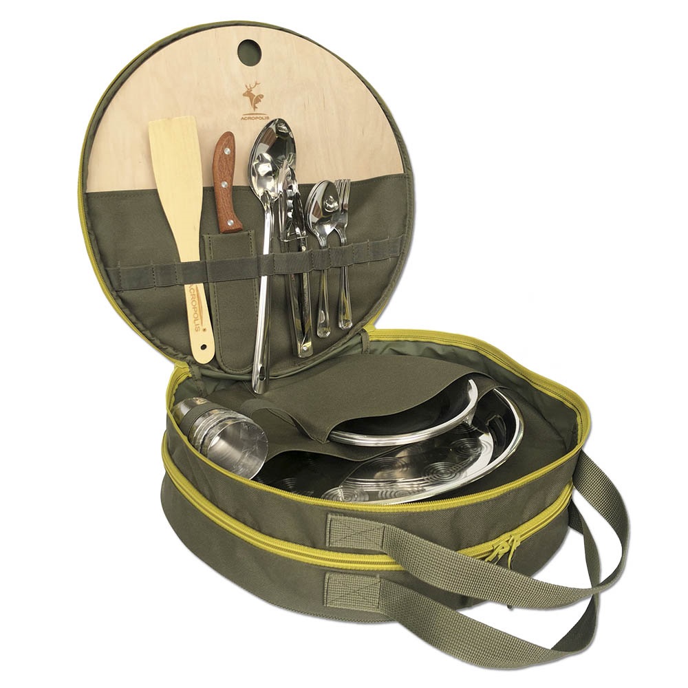 ChDB-2 Picnic Set: Tableware for 4 Persons + Frying Pan 40 cm + Bag