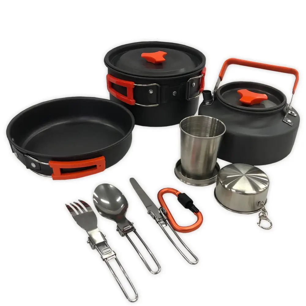 ChHP-4 Picnic Set of 19 Elements: Bag, Utensils, Cauldron, Kettle, Frying Pan, etc.