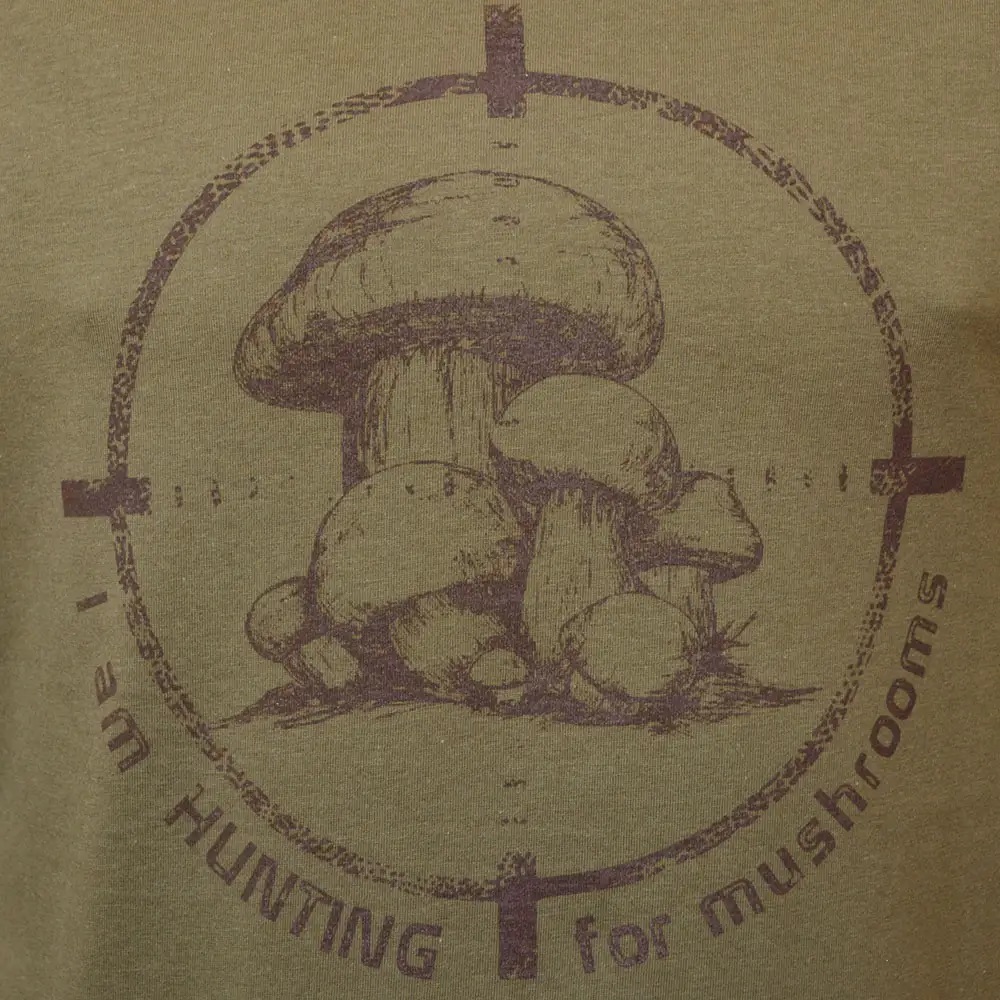 ФГ-3 Футболка з принтом – I am hunting for mushrooms, Хакі / Олива