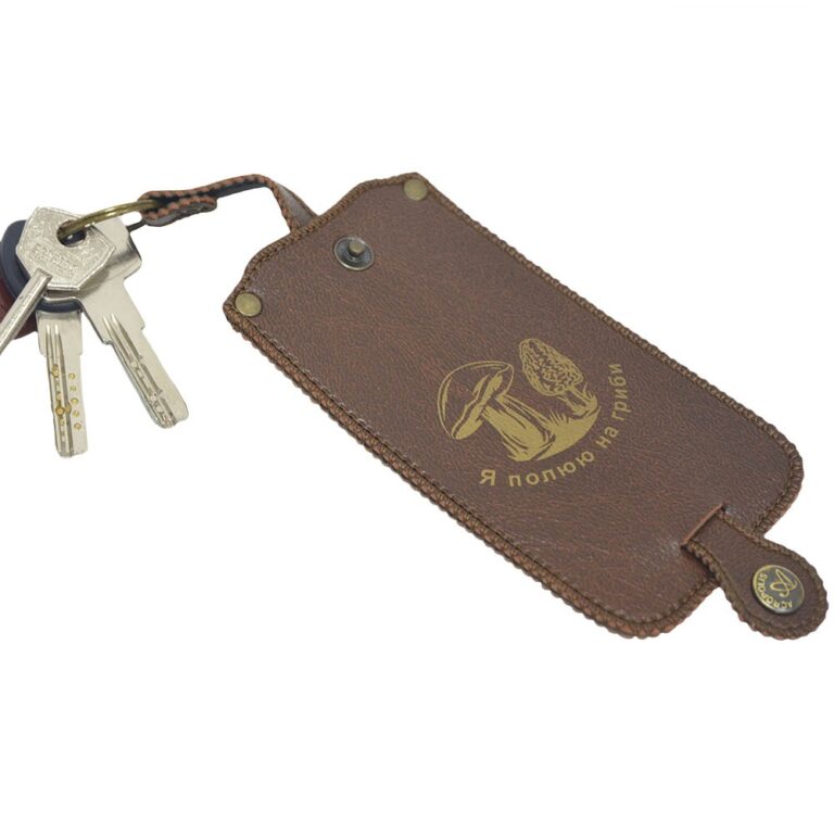 KL-1zg Eco Leather Key Holder. Prints – Mushrooms