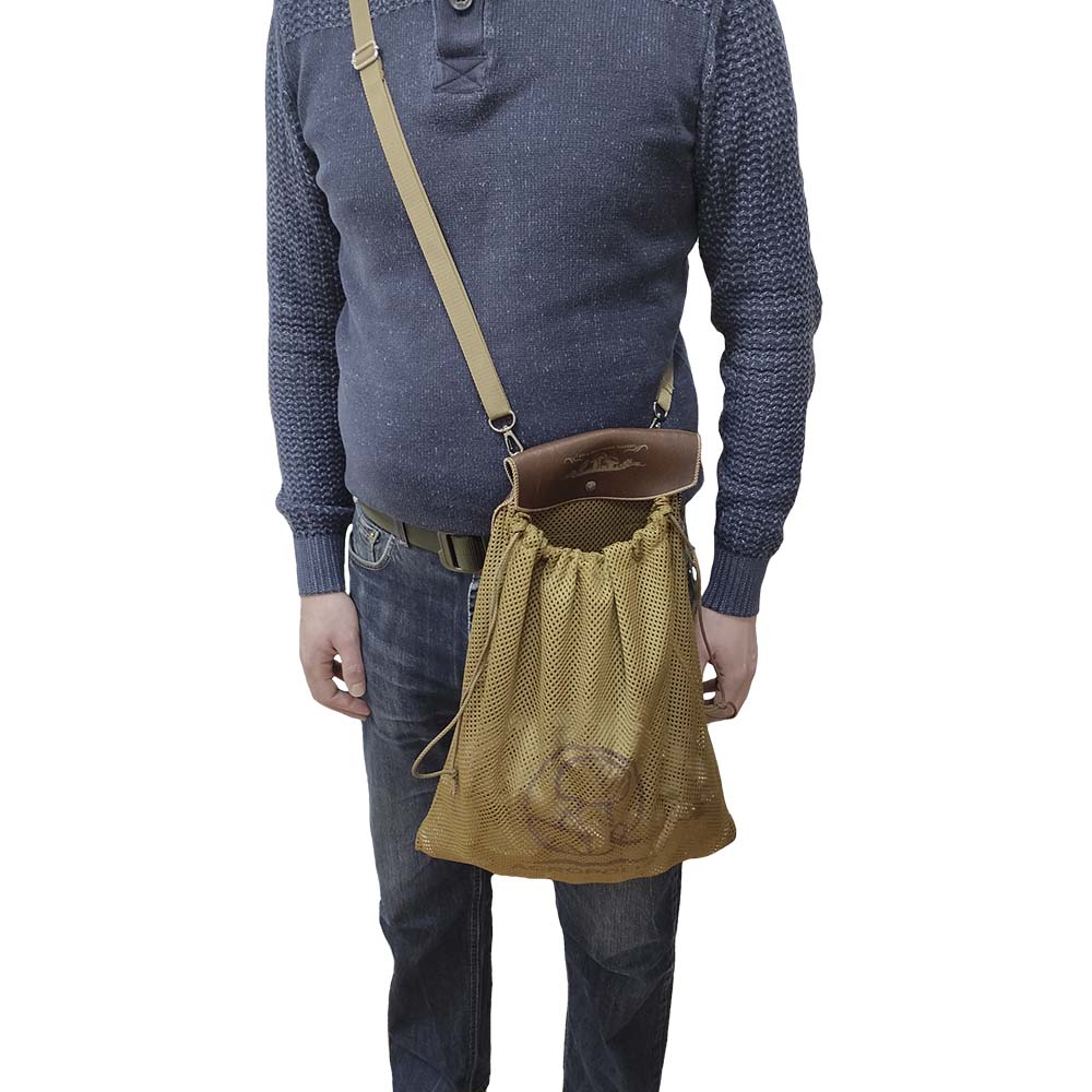 MG-5 Mushroom Picking Fold Mesh Bag with Belt Attachment