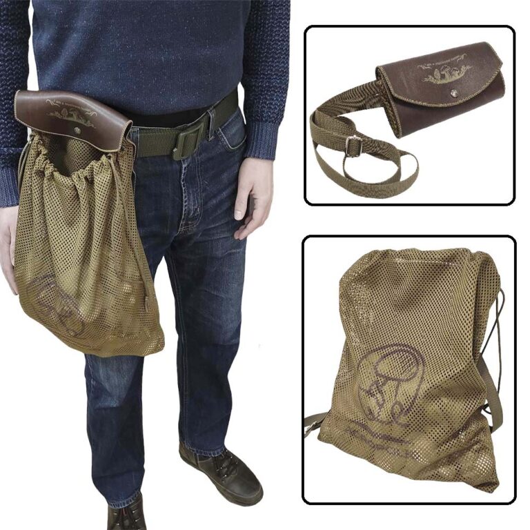MG-5 Mushroom Picking Fold Mesh Bag with Belt Attachment