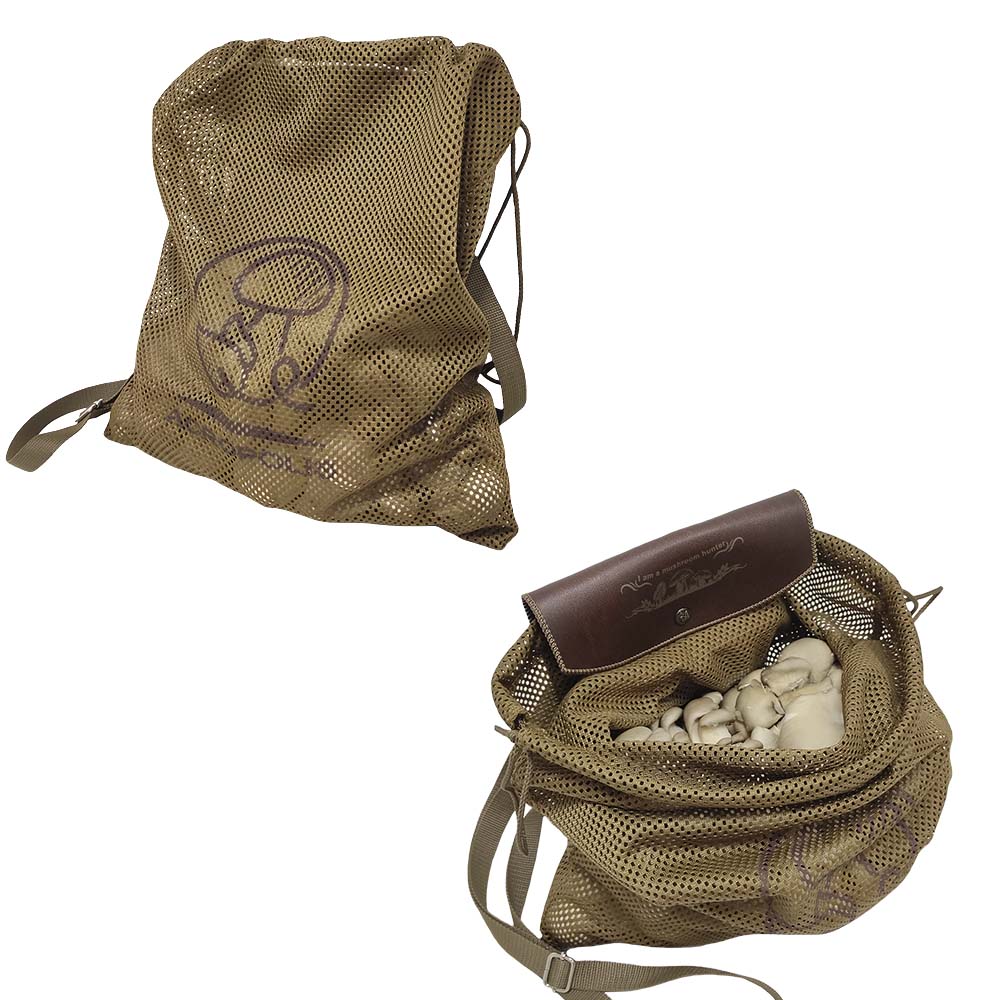 MG-5 Mushroom Picking Fold Mesh Bag with Belt Attachment