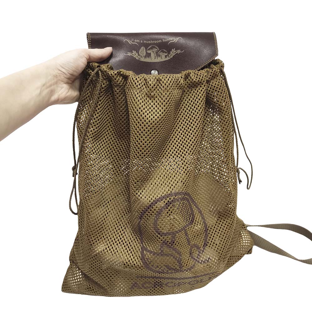 MG-5 Mushroom Picking Fold Mesh Bag with Belt Attachment