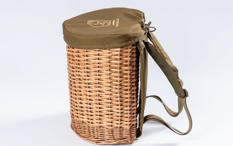 Women’s basket and backpack for picking mushrooms