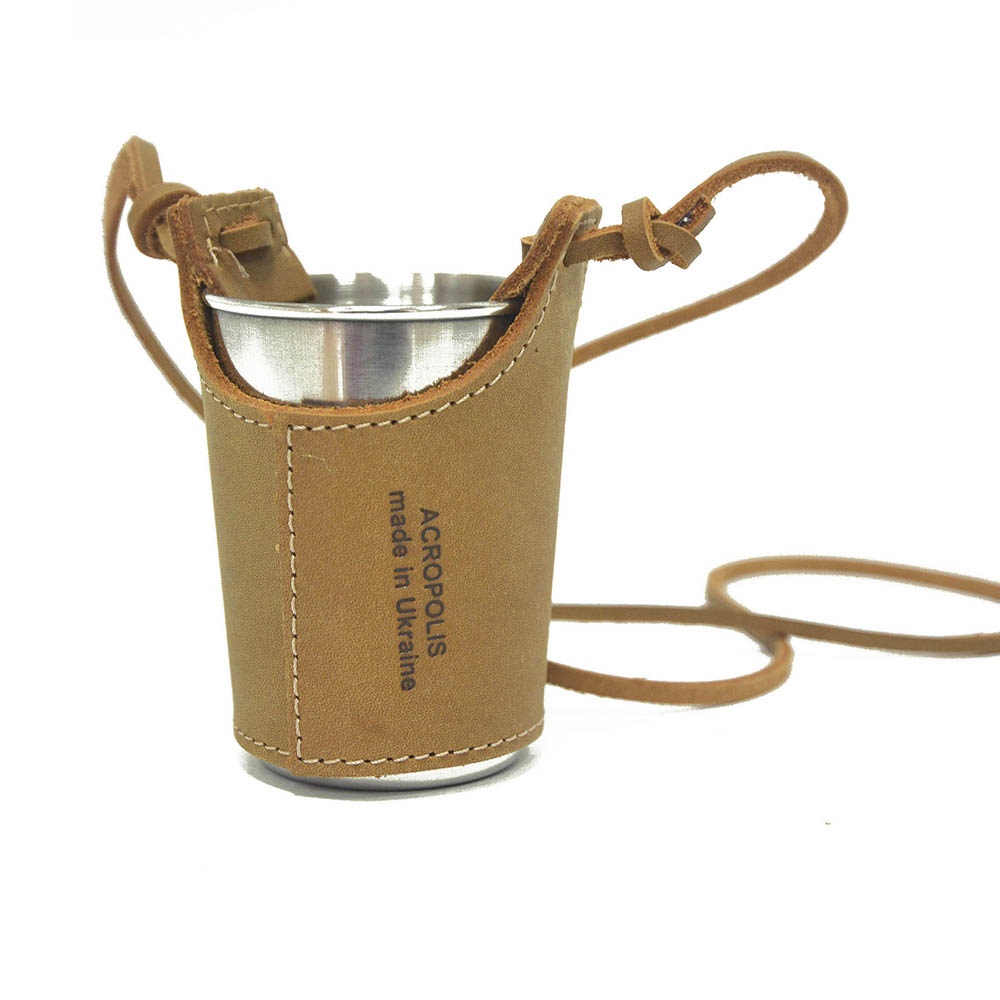 SHB-1g Souvenir Glass with Leather Case – I am a mushroom hunter, 150ml