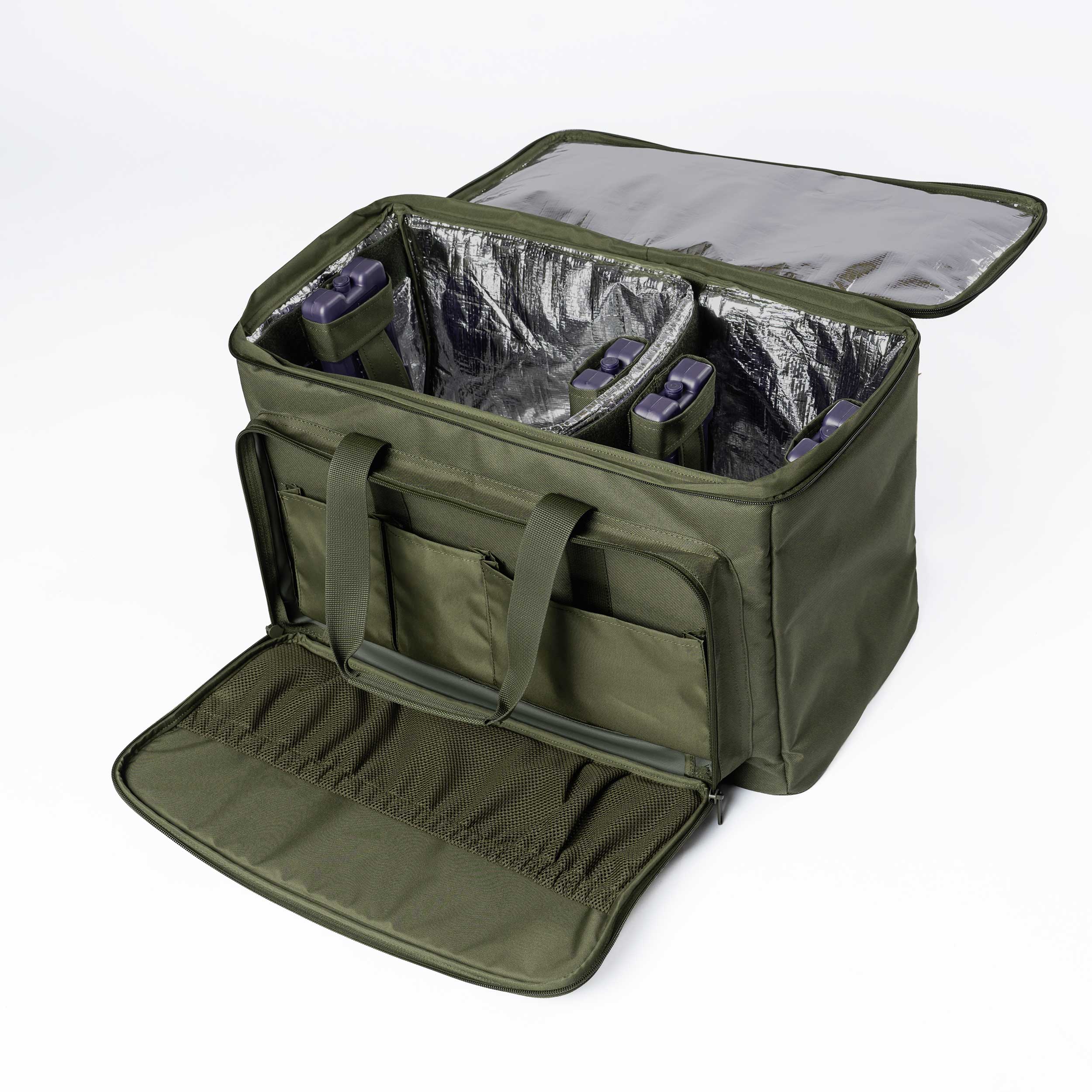 TST-3u Cooler Travel Bag + 4 Cold Batteries + Tablecloth + 3 Food Boxes + 2 Wooden Kitchen Boards
