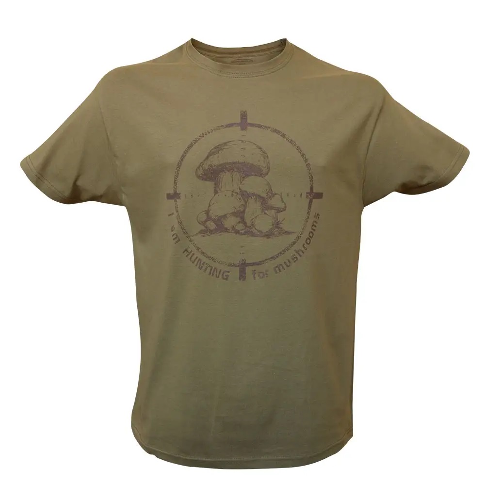 FG-3h T-shirt – I am hunting for mushrooms, khaki