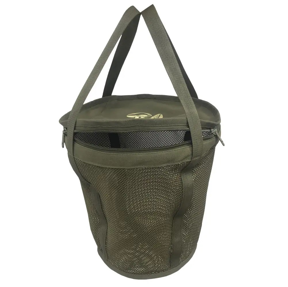 VG-3 Mushroom Pick Folding Basket with Lid. Morels Forager Mesh Bag