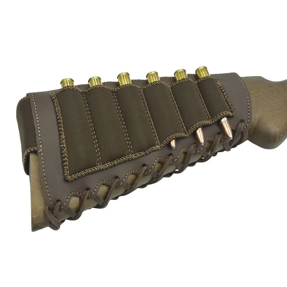 MNPSH-n Leather Buttstock Pouch for Rifled Weapons for 6 pcs of 30-06 caliber