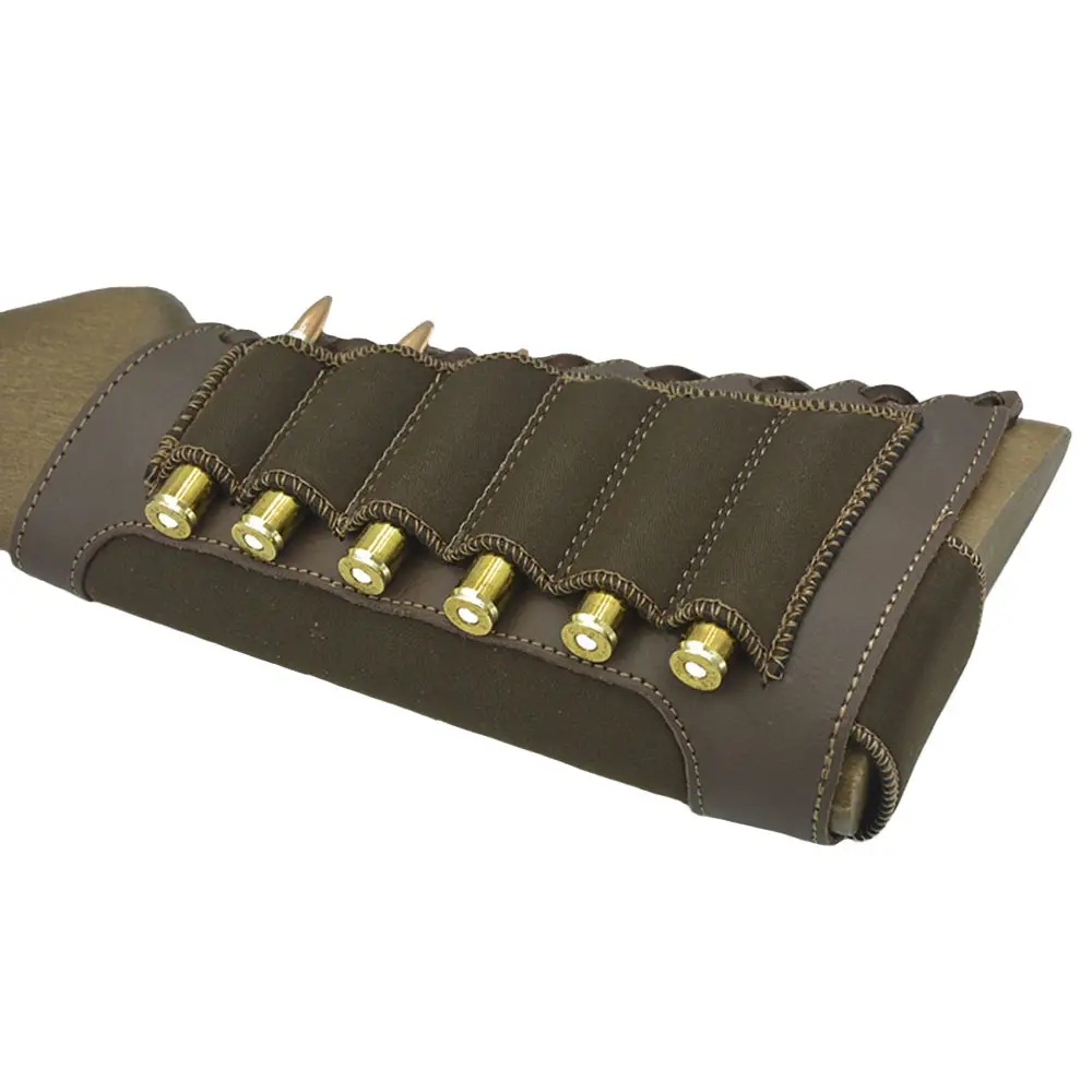MNPSH-n Leather Buttstock Pouch for Rifled Weapons for 6 pcs of 30-06 caliber