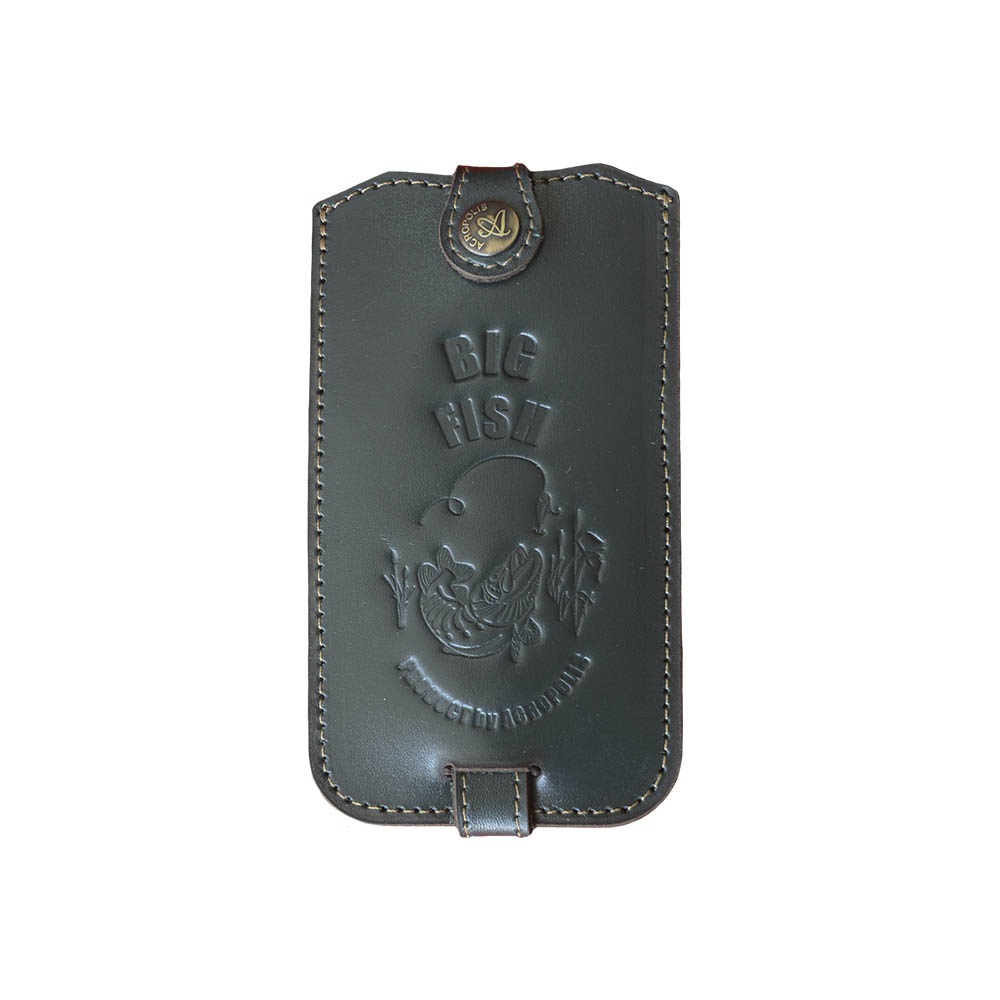 KL-1r Leather Key Holder with BIG FISH (embossing)