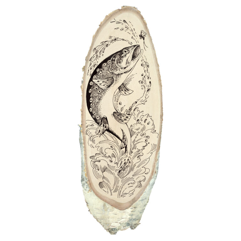 DR-4sh Decorative board Trout (silkscreen printing)
