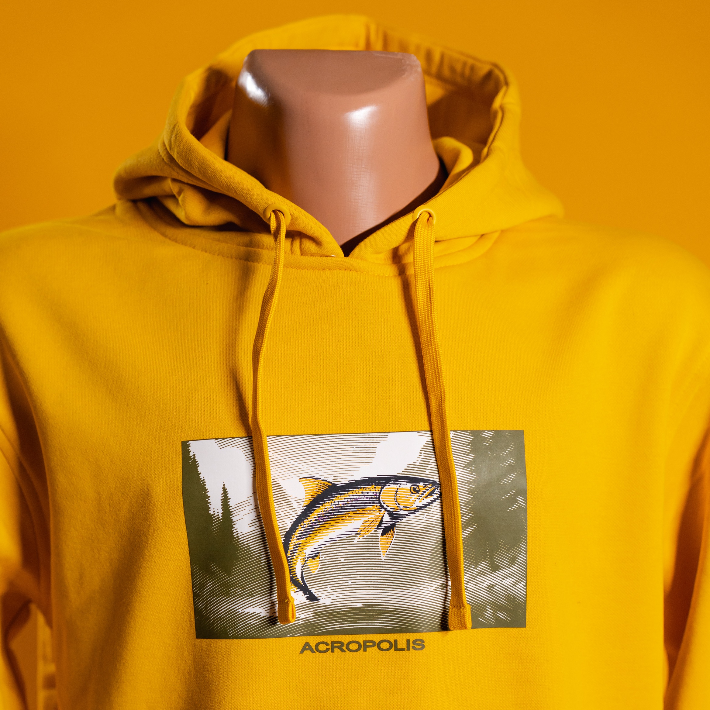 OHR-2 Yellow hoodie for fishermen Trout – S, M, L, XL