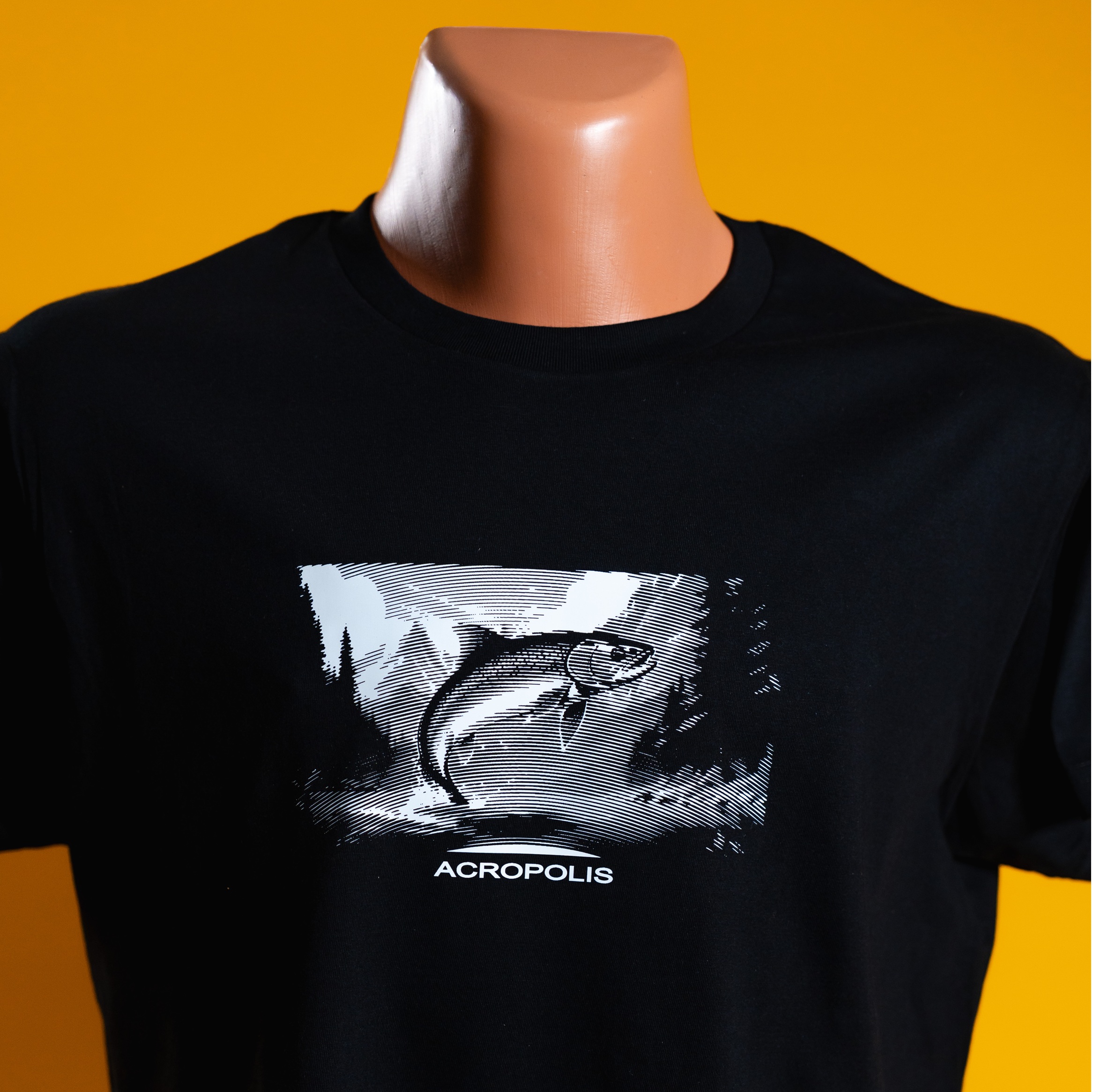 OFR-5 Fishermen`s T-shirt with Trout print, black – S, M, L, XL, XXL