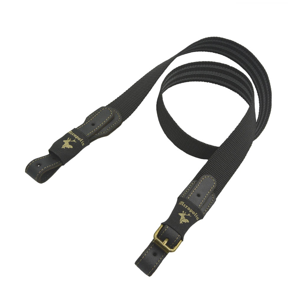 MR-12ch Black Weapon Sling. Buckle Closure. Swivel 24mm