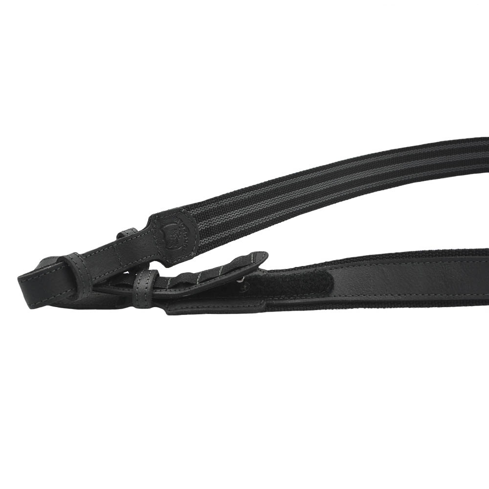 MR-7ch Black Leather Weapon Sling. Swivel 24mm
