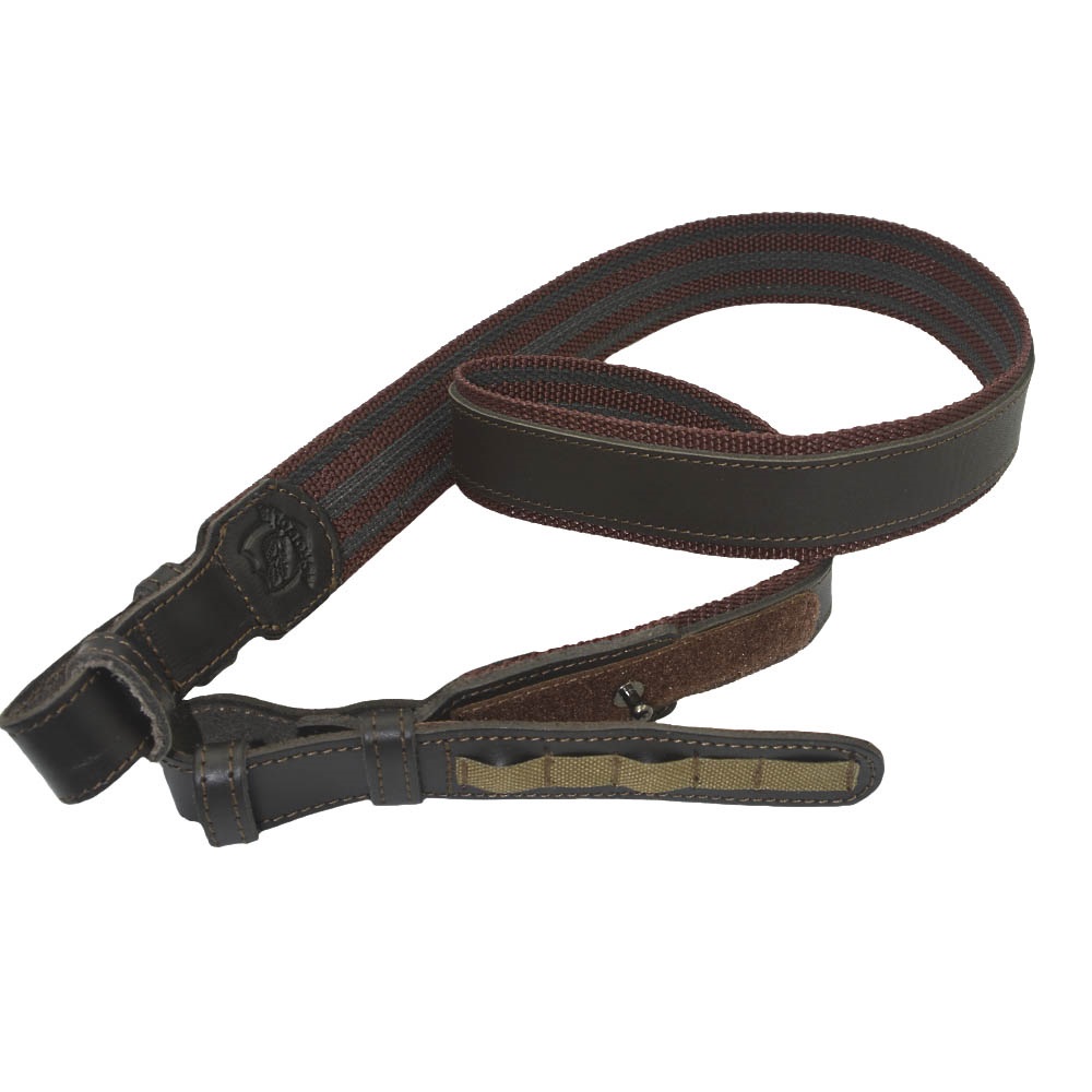 MR-7 Brown Leather Weapon Sling. Swivel 24mm