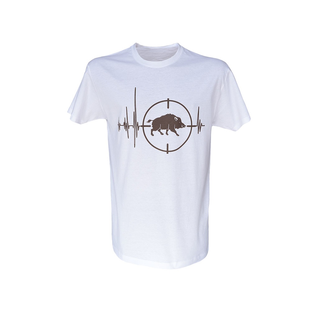 OFK-1b White T-shirt Boar for Hunters