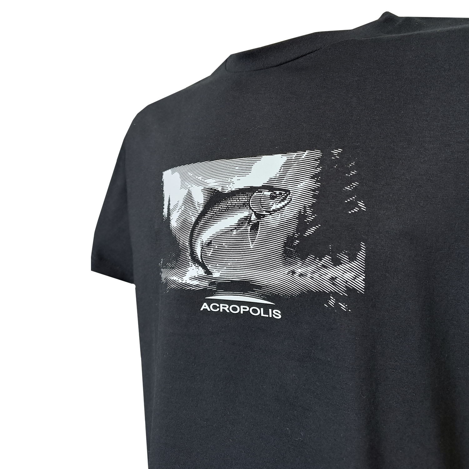 OFR-5 Fishermen`s T-shirt with Trout print, black – S, M, L, XL, XXL