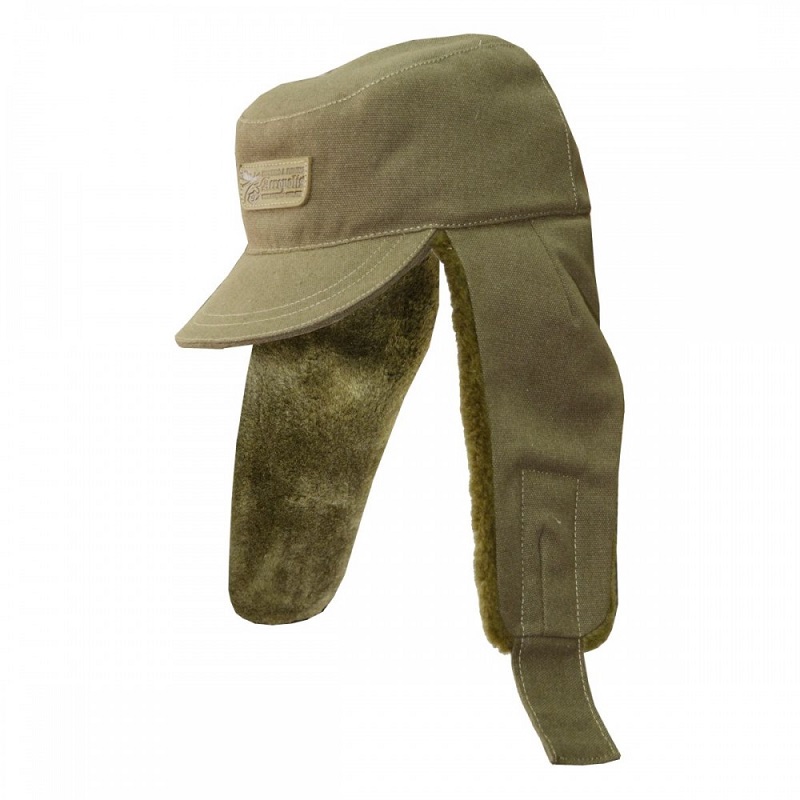 OSHM-2 Winter cap with Faux Fur. Three earmuffs positions: behind, on top & under the chin