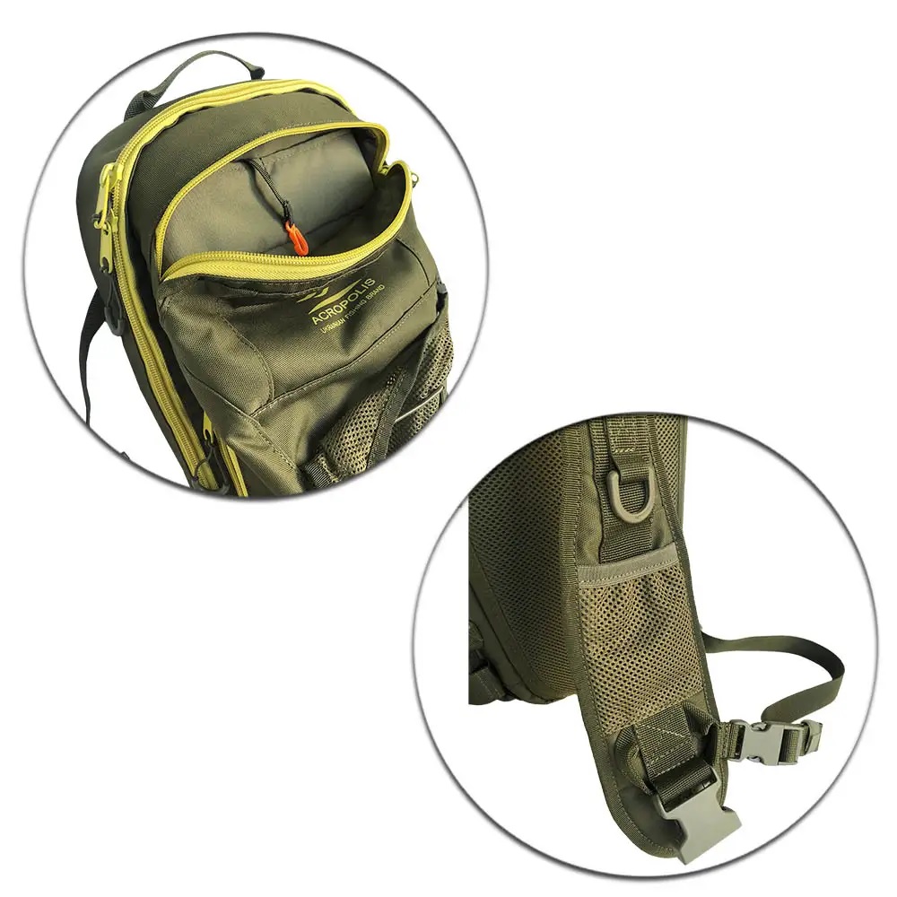 RDS-1 Backpack-Sling on One Shoulder for Spinning Fishing (for right-handed and left-handed)