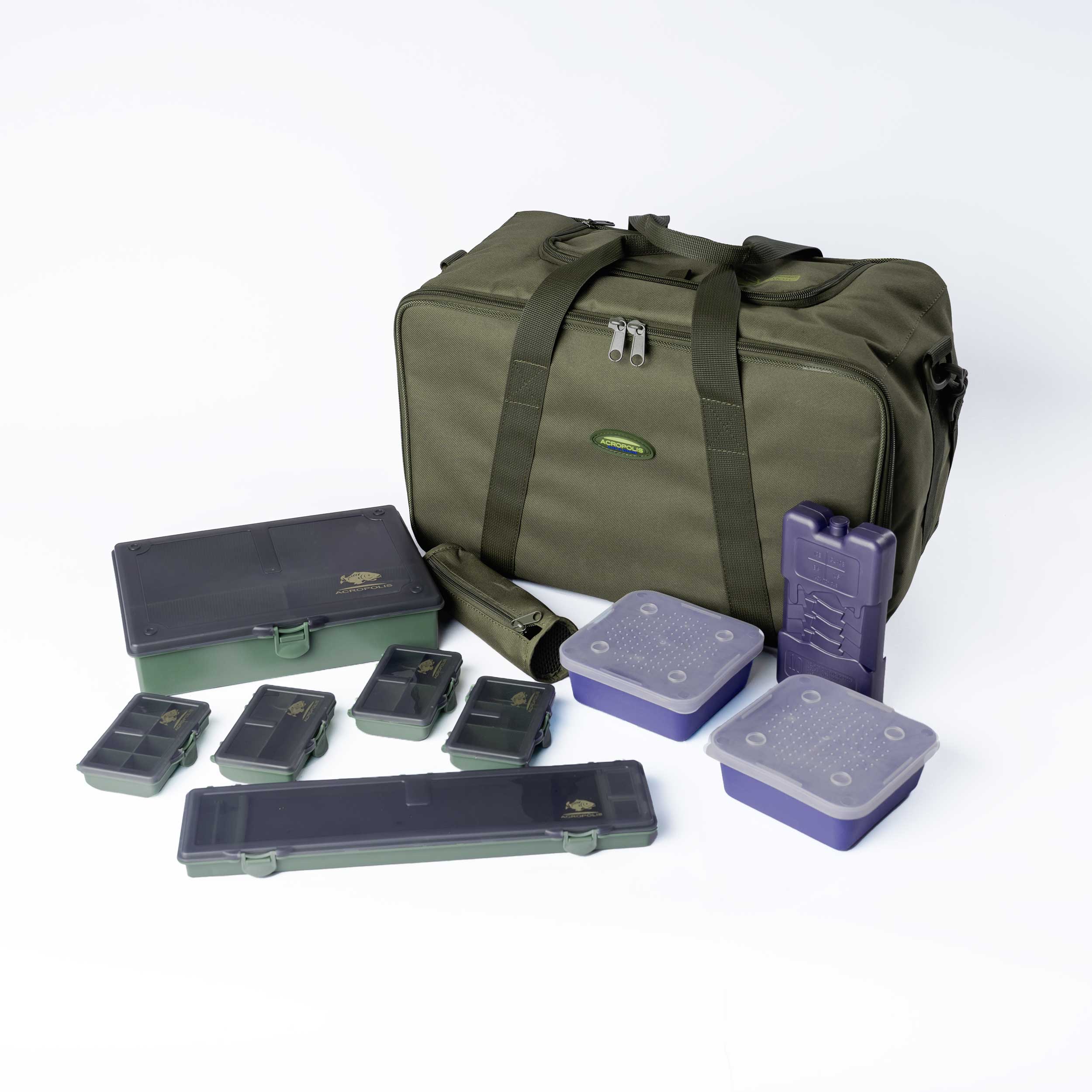 RSF-1 Feeder Bag with Fishing Boxes, Lead Holder, Cold Storage Battery