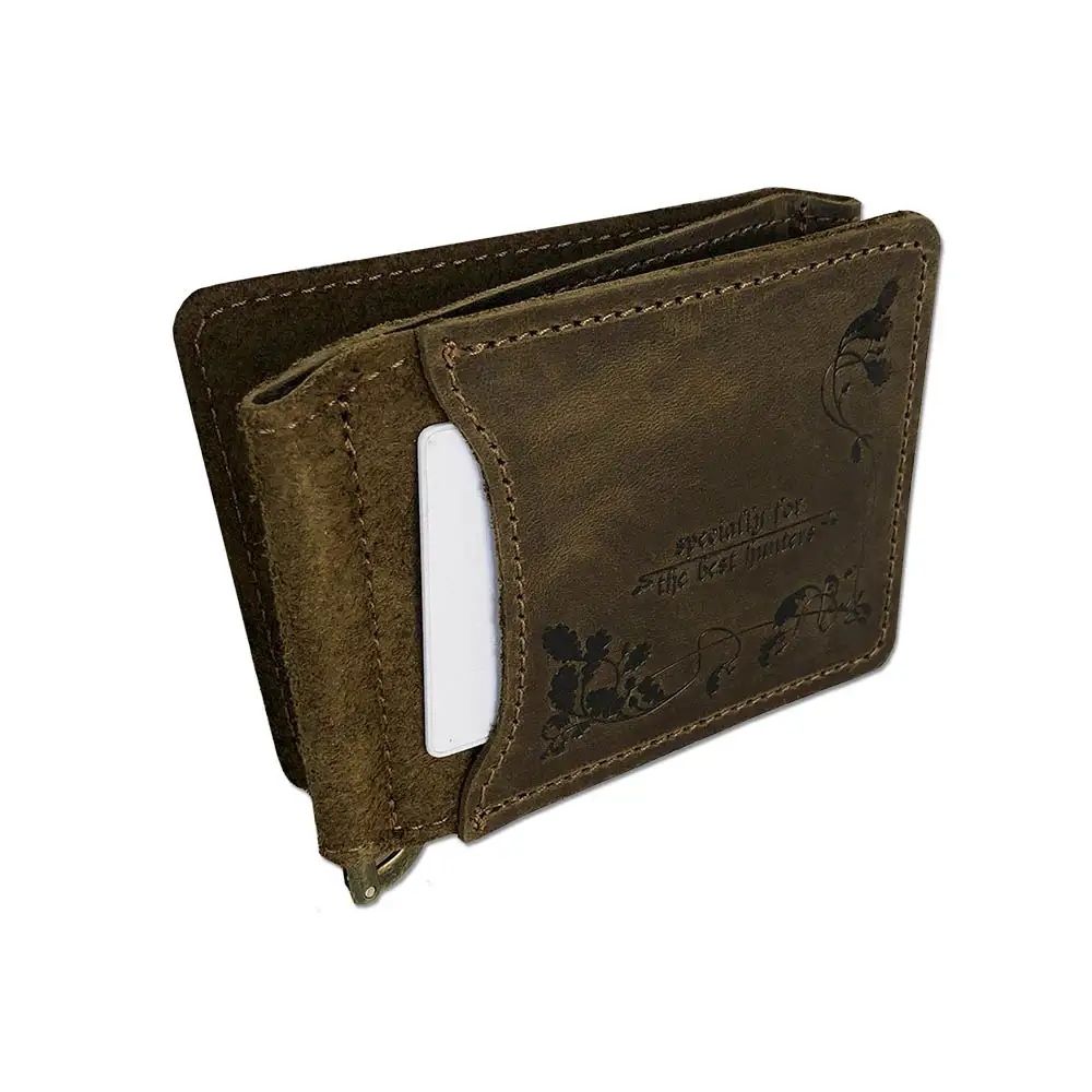 AG-1 Mens Leather Money Clip Slim (Wallet)