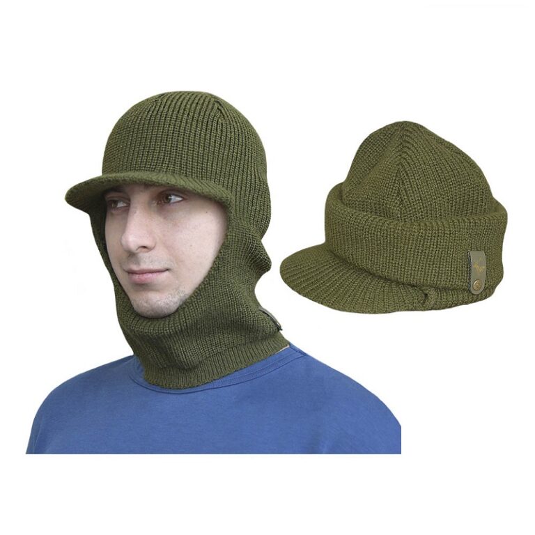OBL-3 Balaclava Knit Hat with Visor