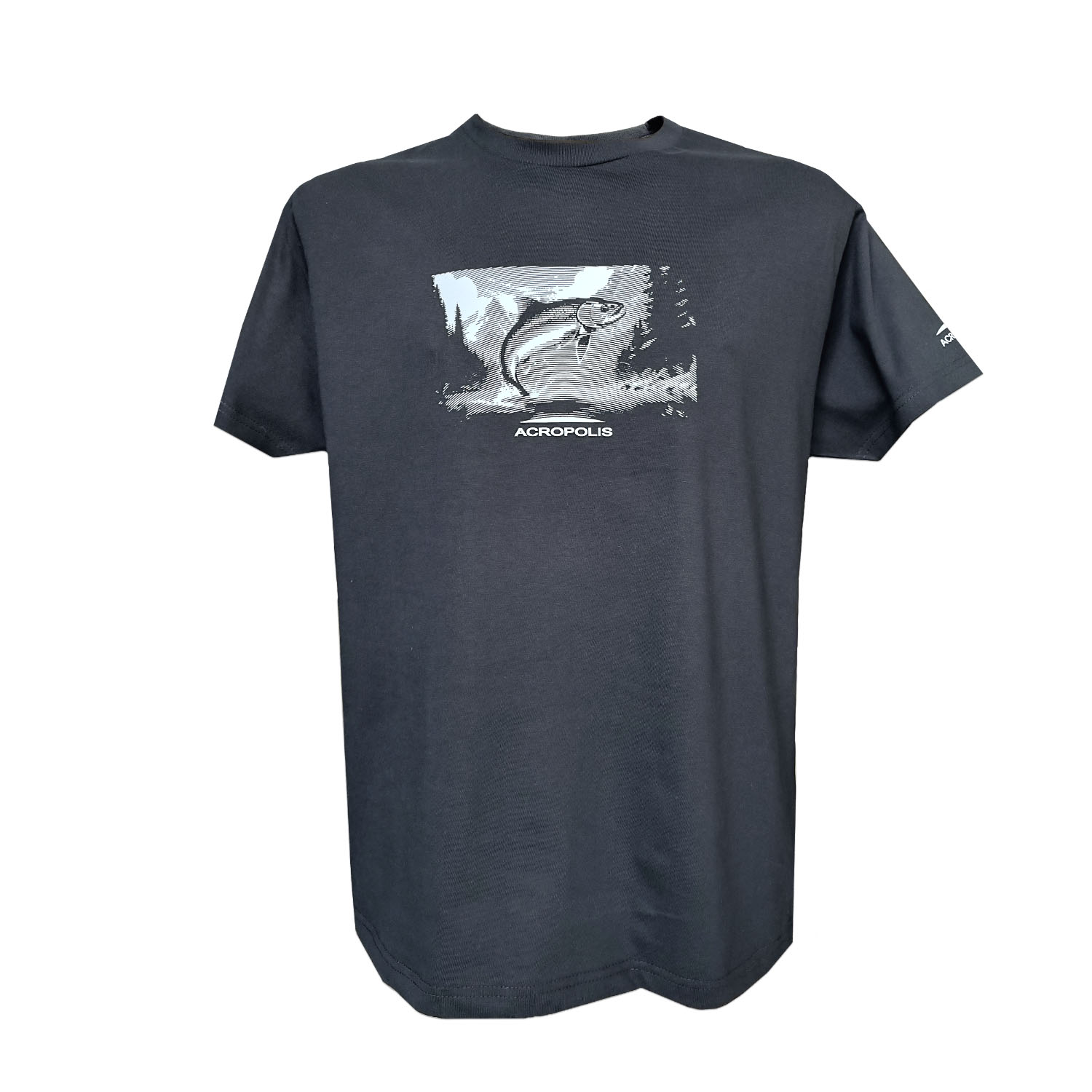 OFR-5 Fishermen`s T-shirt with Trout print, black – S, M, L, XL, XXL
