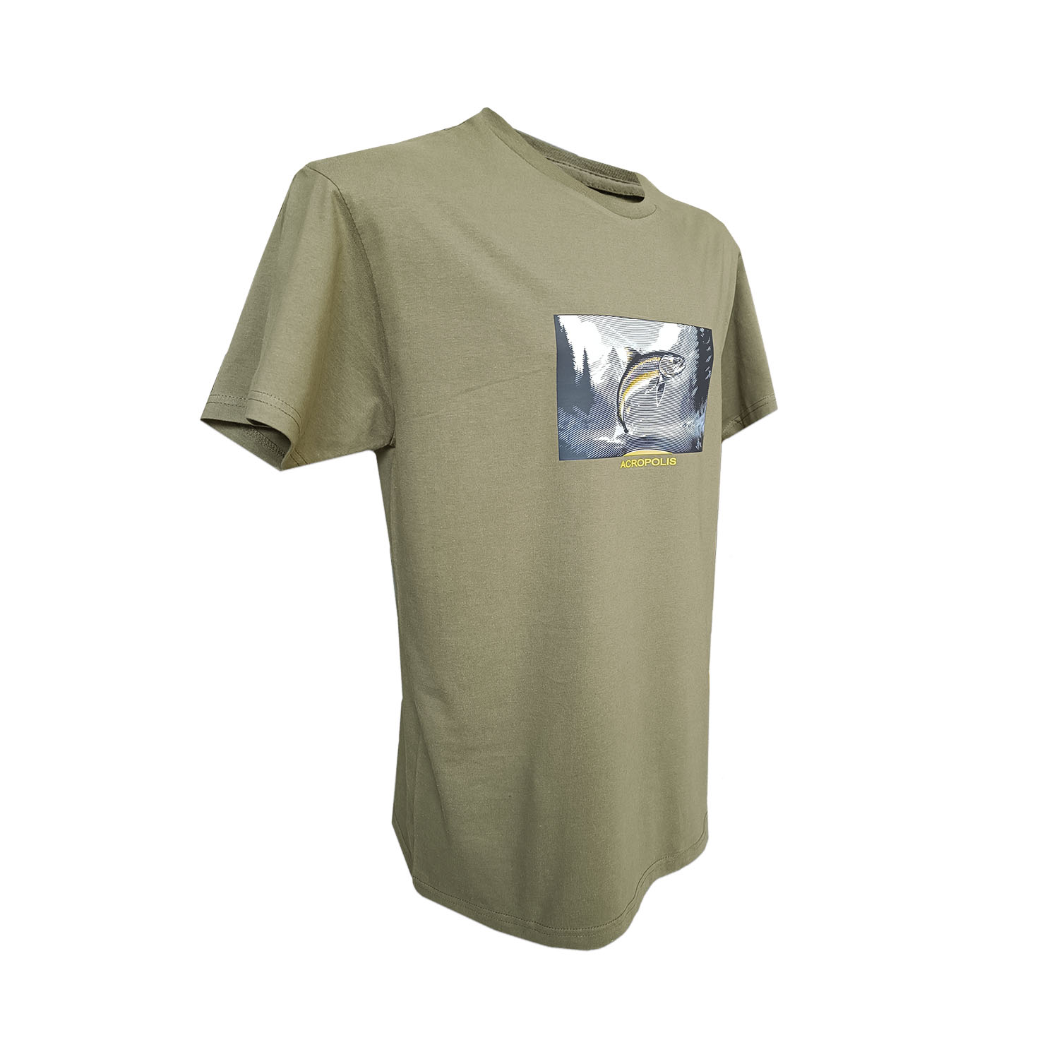 OFR-5 Fishermen`s T-shirt with Trout print, khaki – S, M, L, XL, XXL