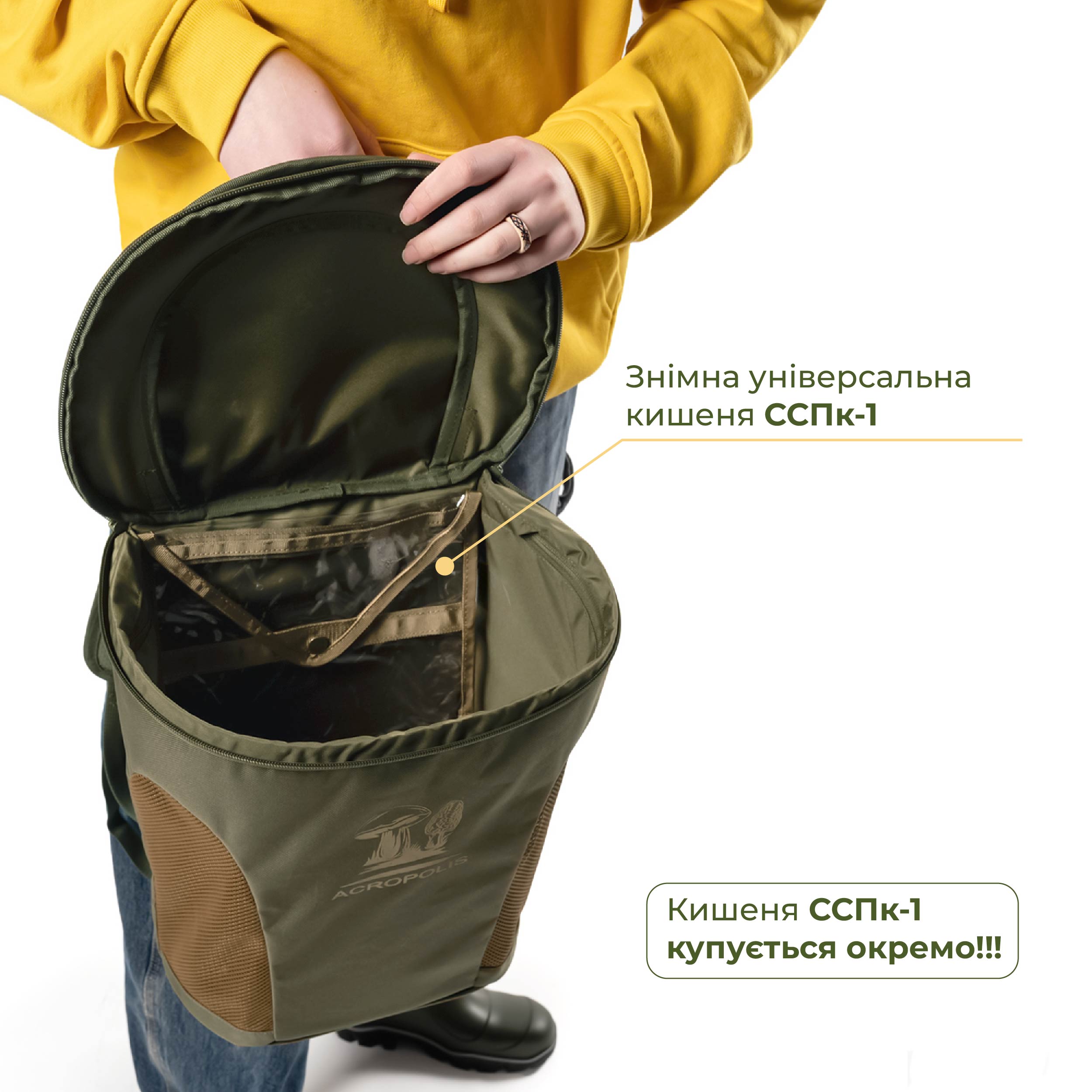 РНГ-10 Рюкзак грибника (наплічник / сумка через плече / кошик для грибів на 17л)