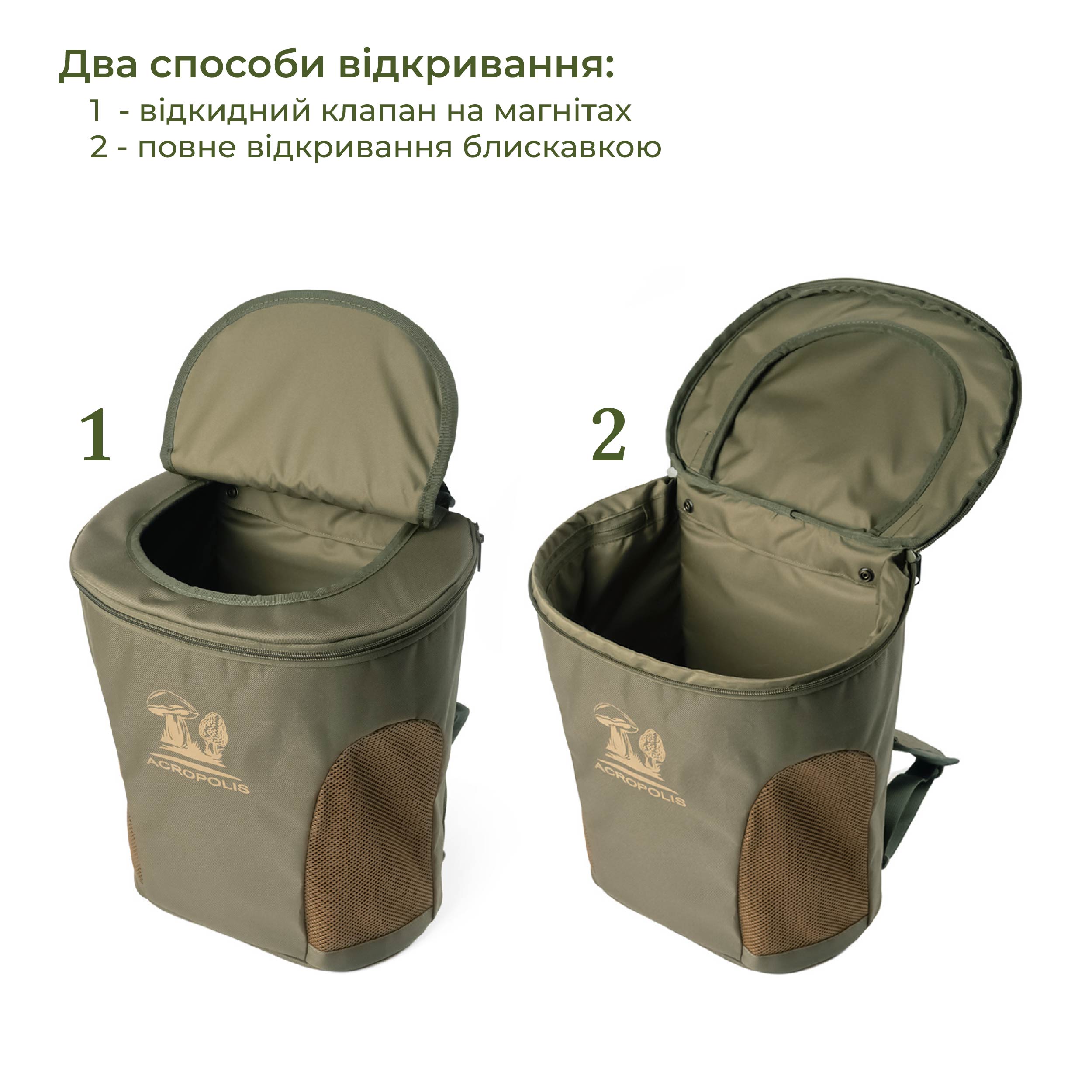 РНГ-10 Рюкзак грибника (наплічник / сумка через плече / кошик для грибів на 17л)