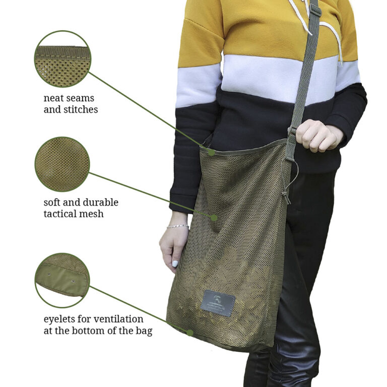 MG-2 Mushroom Forage Folding Mesh Bag. Tote Bag for Shopping