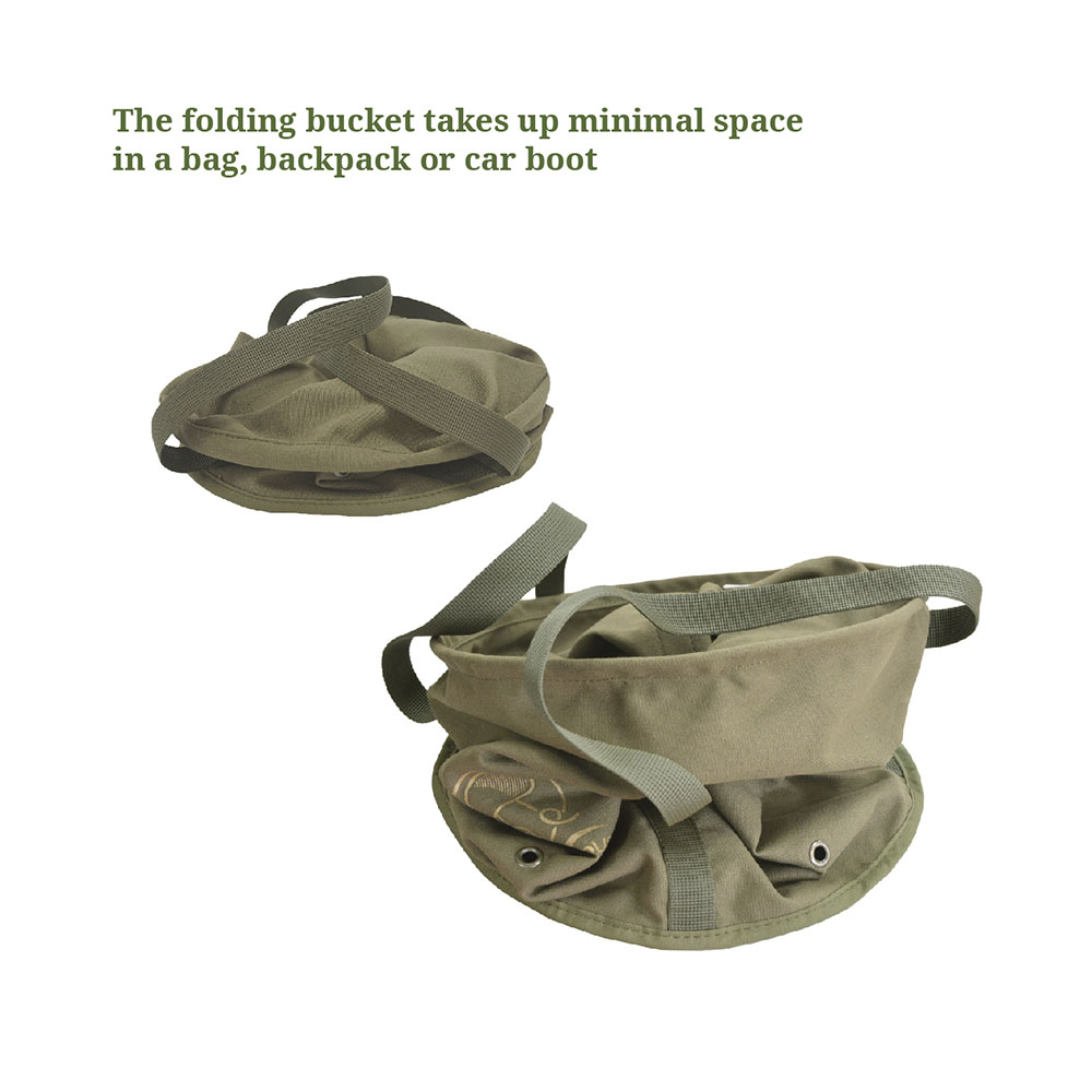 VG-1 Folding Tarpaulin Bucket for Mushrooms Foraging