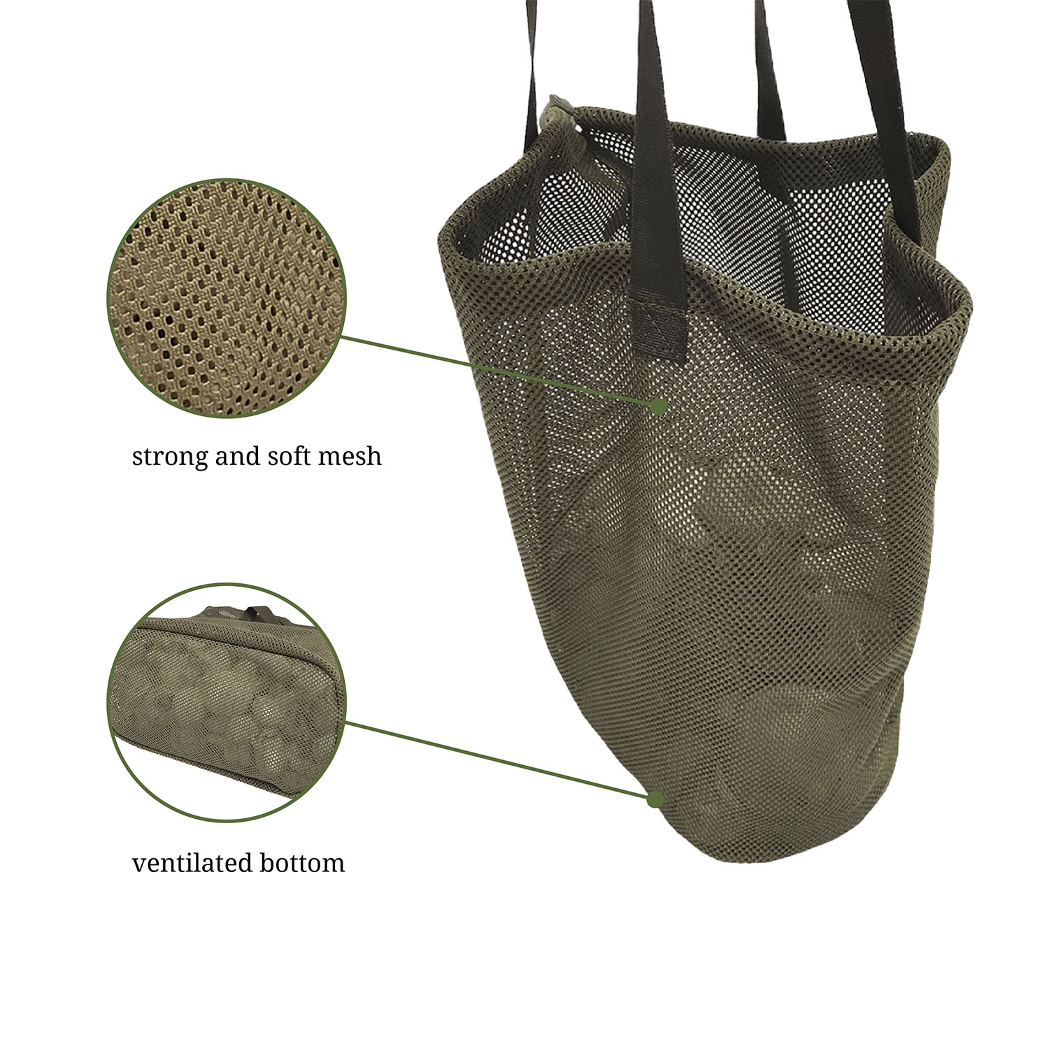 MG-4 Mushroom Picking Fold Mesh Bag. Tote Bag for Shopping