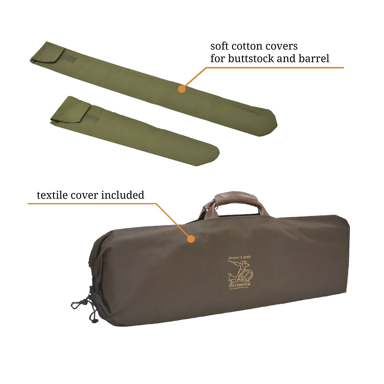 FZ-3а Disassembled Shotgun Hard Eco Leather Case 78cm