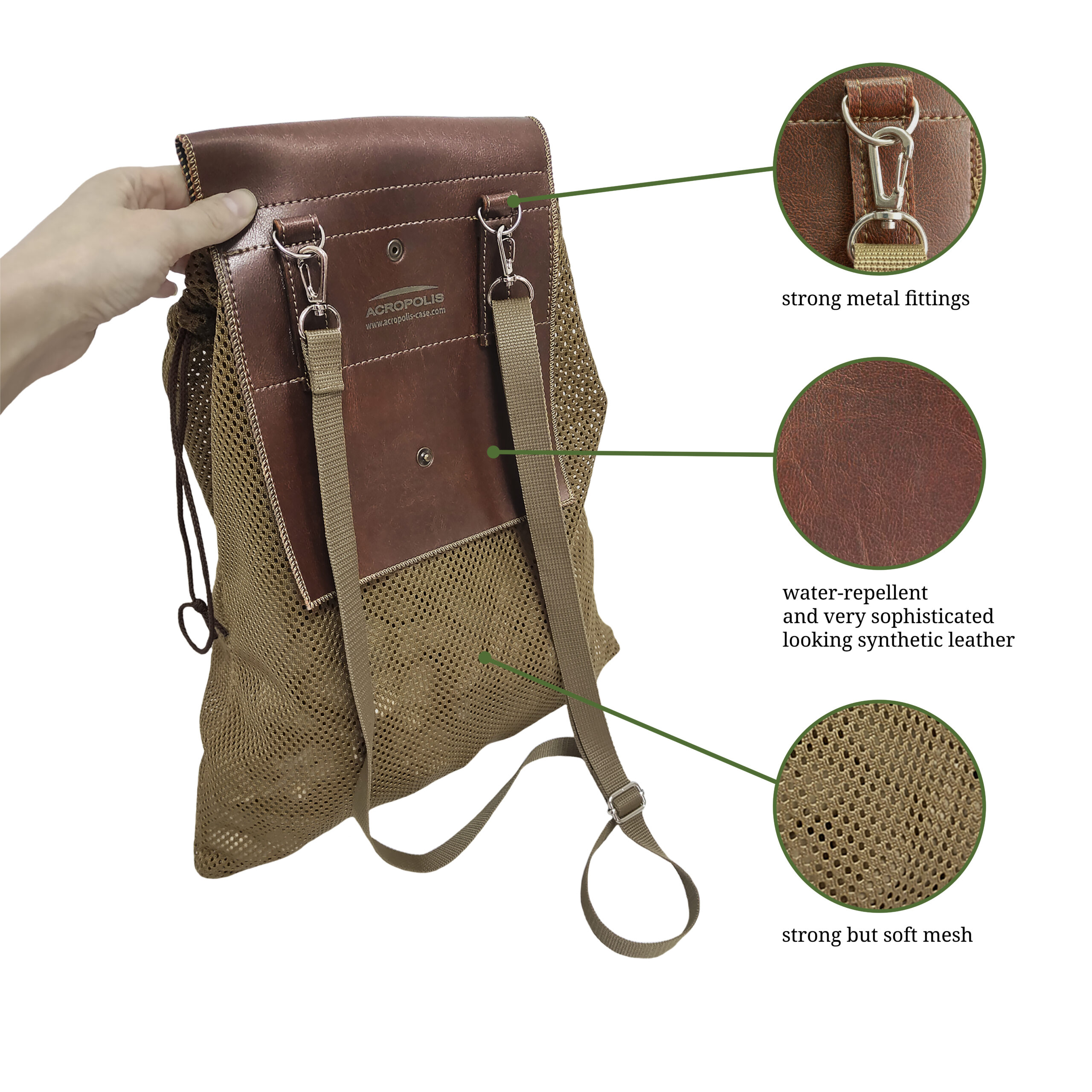 MG-5 Mushroom Picking Fold Mesh Bag with Belt Attachment