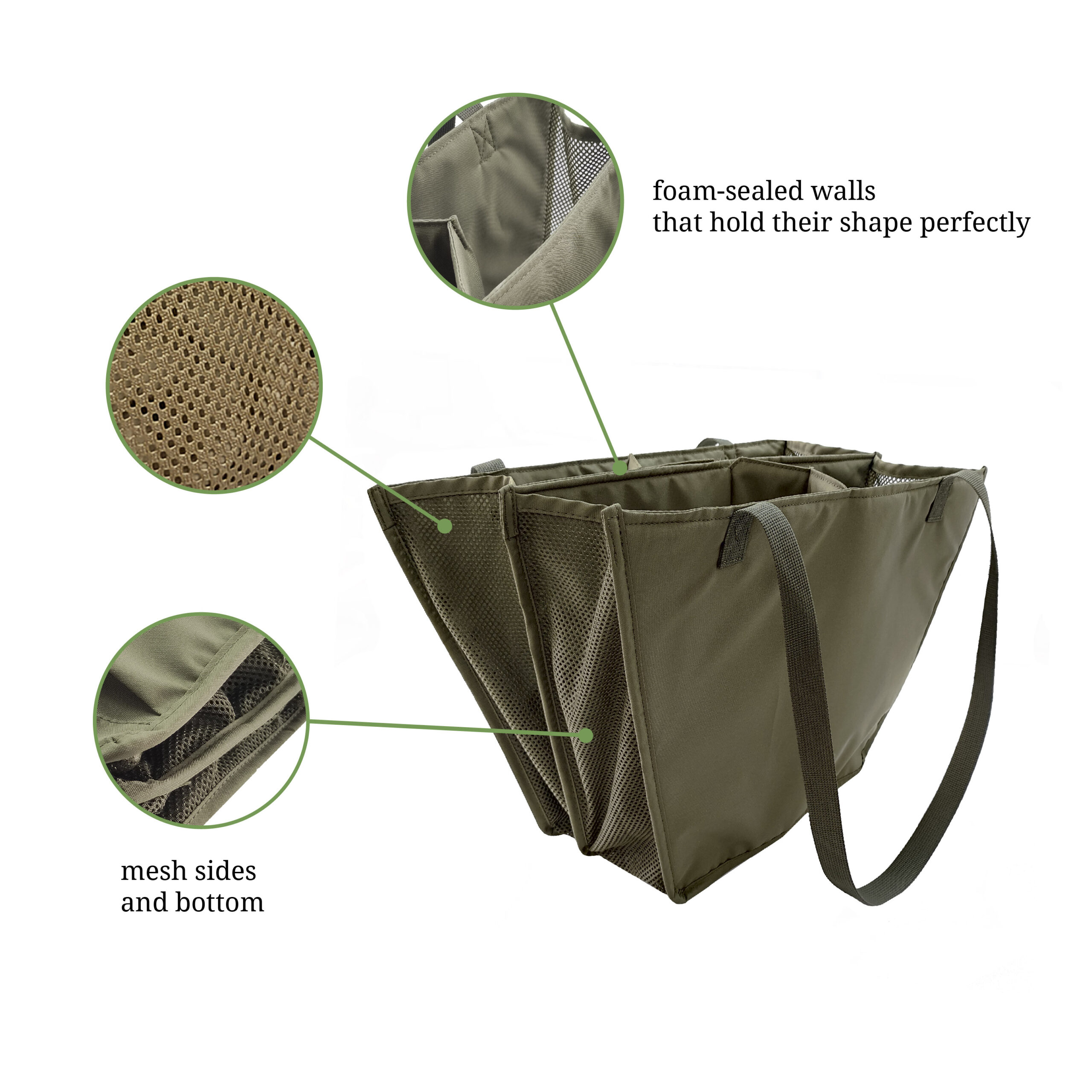 MG-6 Mushroom Picking 4-section Sorting Bag, Forager Shoulder Bag