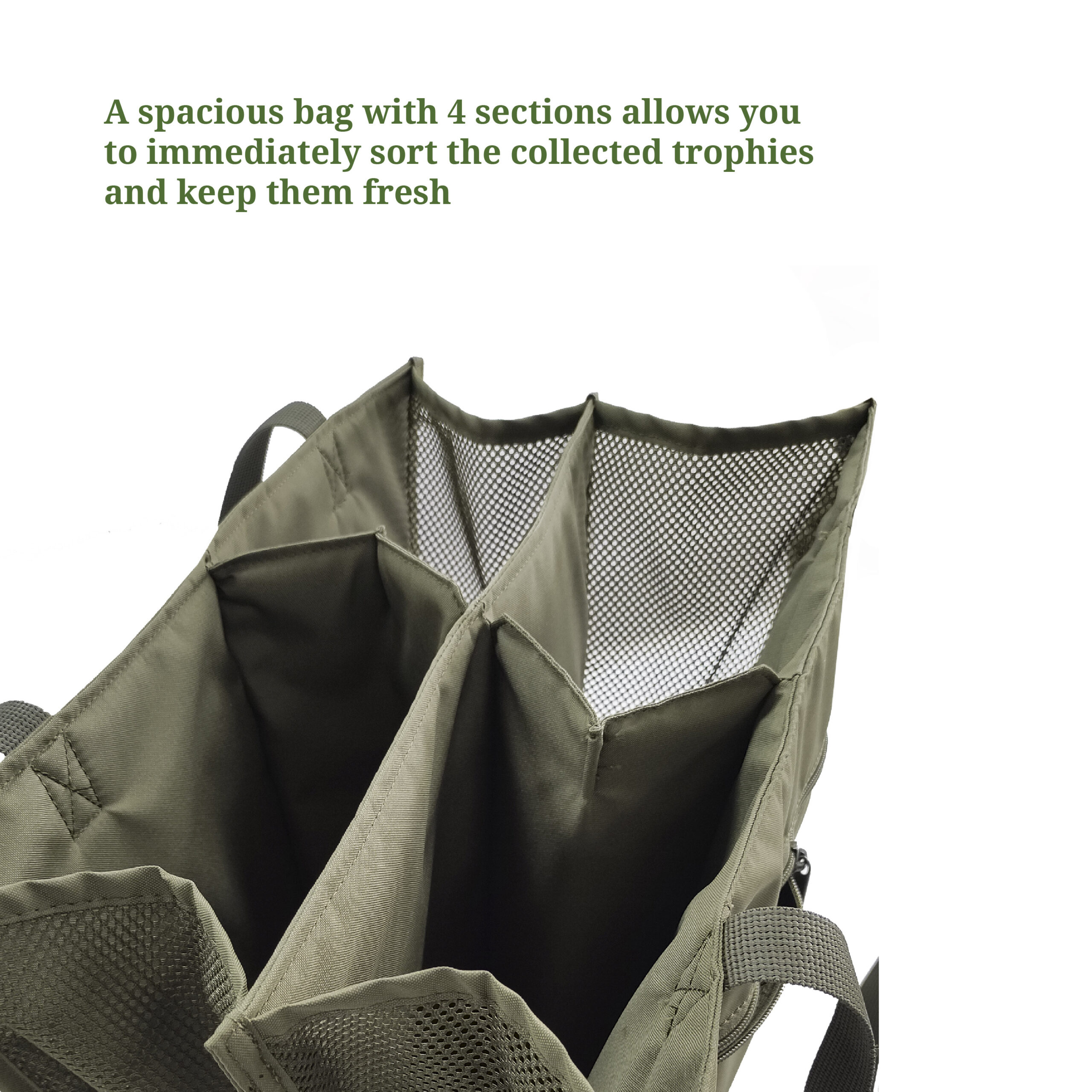 MG-6 Mushroom Picking 4-section Sorting Bag, Forager Shoulder Bag