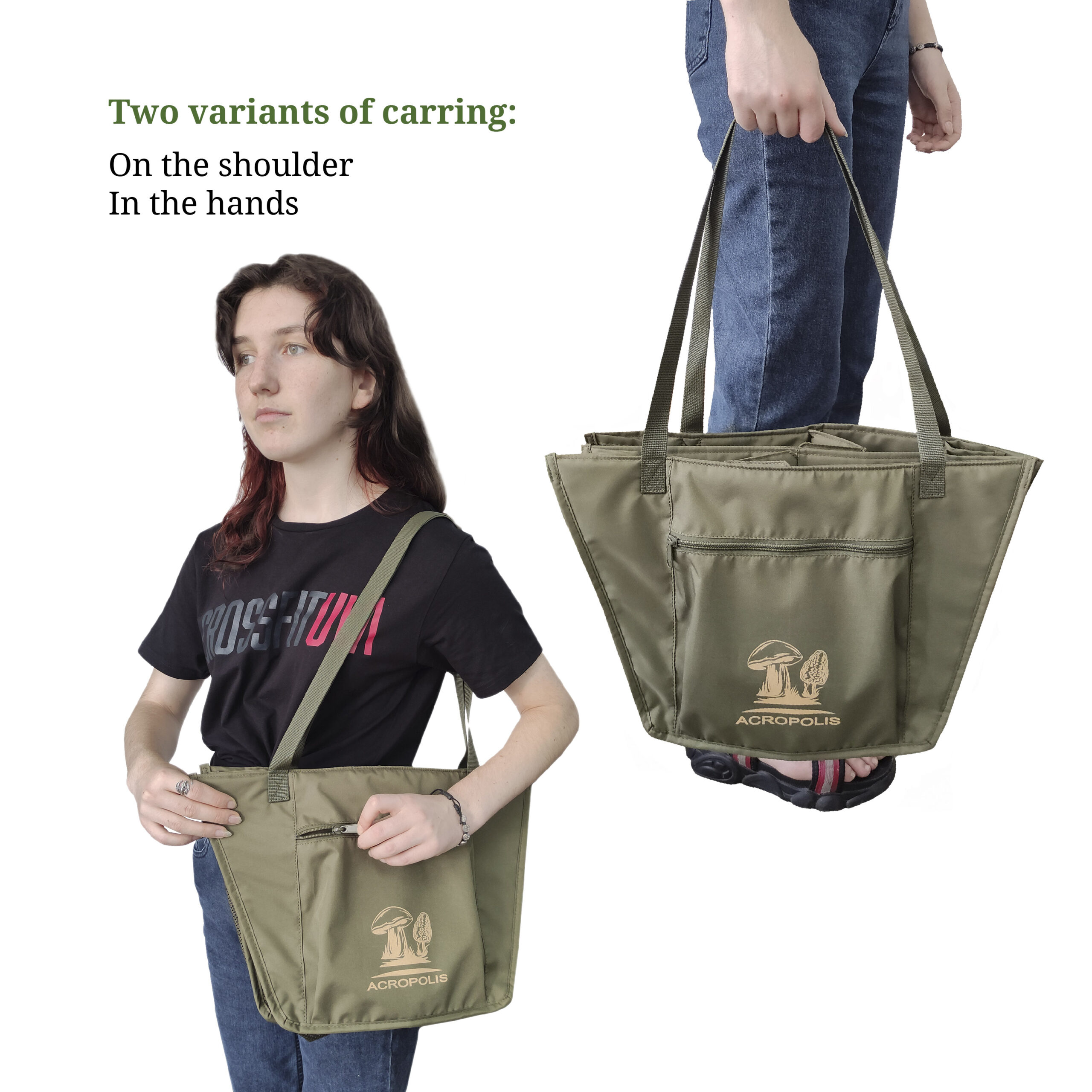 MG-6 Mushroom Picking 4-section Sorting Bag, Forager Shoulder Bag