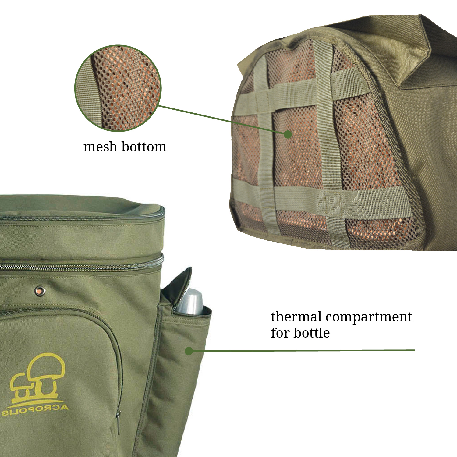 RNG-1 Backpack with Three Wicker Baskets for Mushroom Foraging