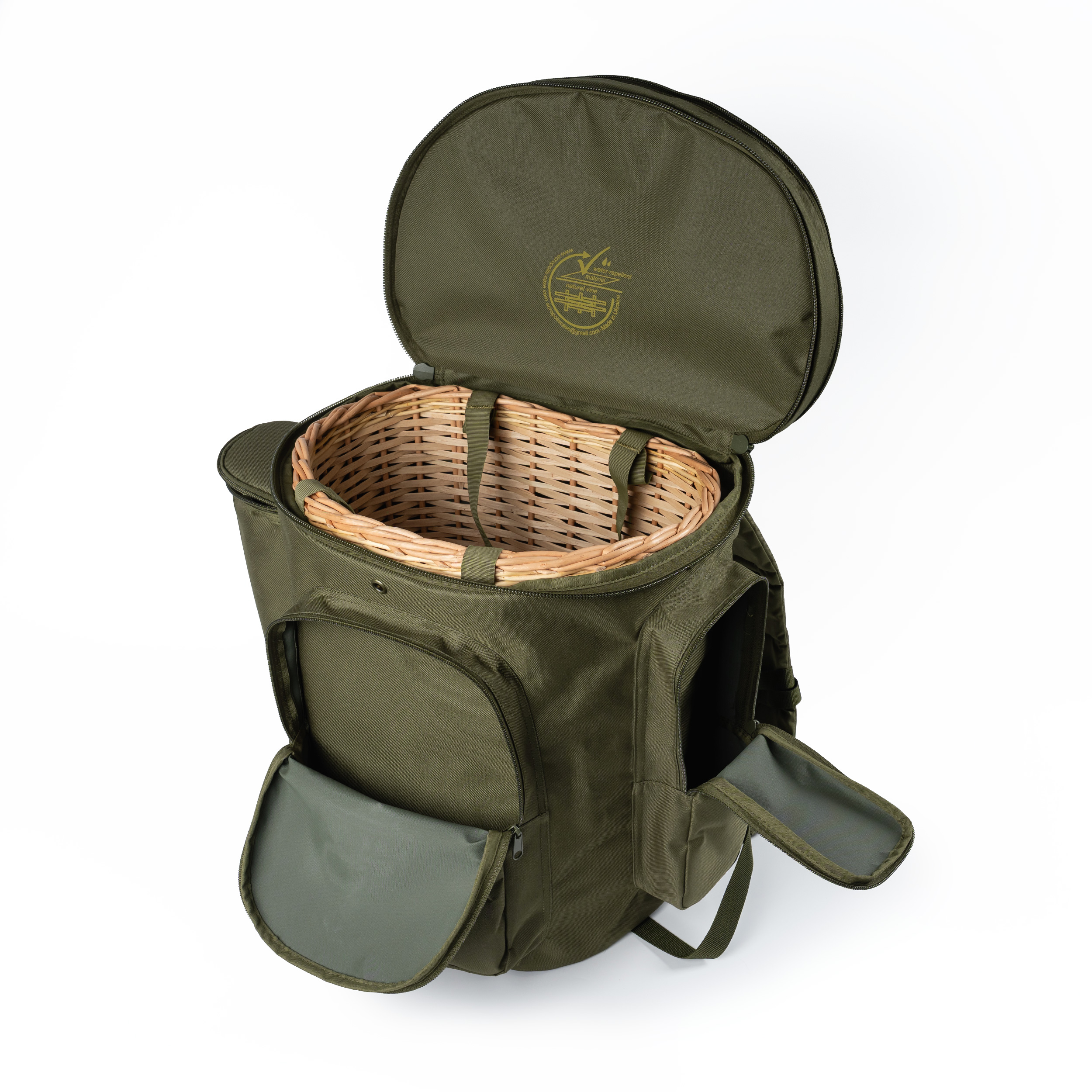 RNG-1/1 Mushroom Picker Foraging Backpack with Wicker Basket