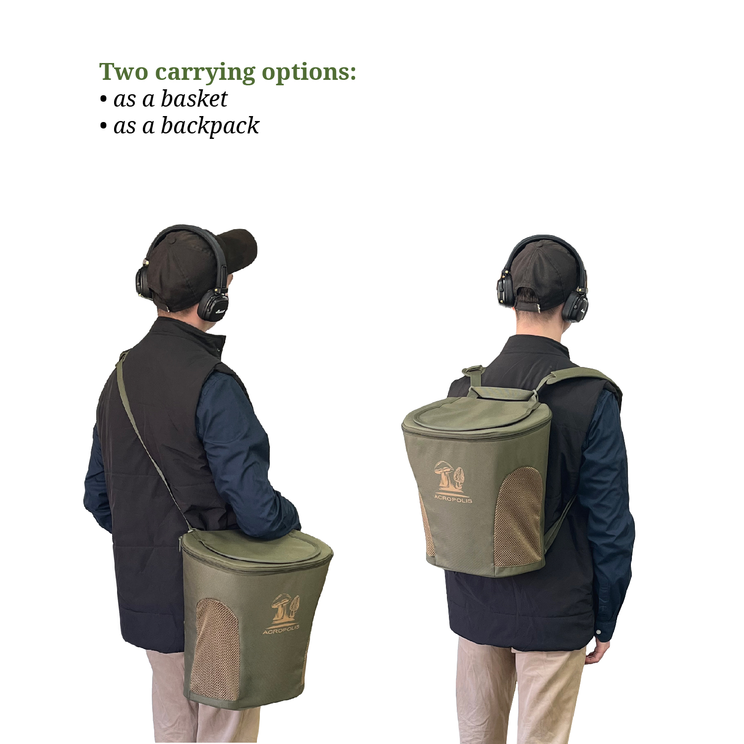 RNG-10 Mushroom Picker Backpack 3in1. Forage Rucksack / Shoulder Bag / Basket
