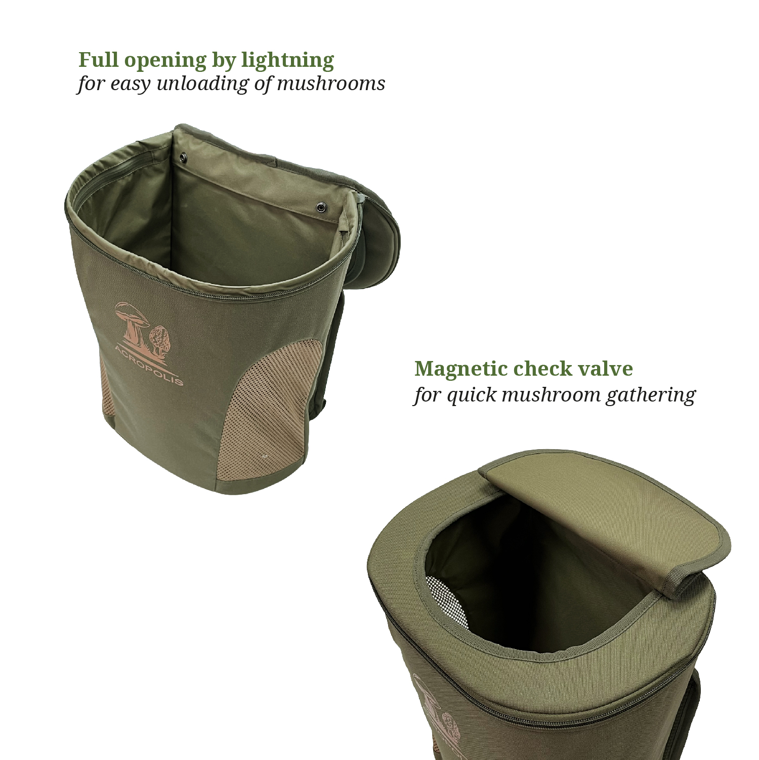 RNG-10 Mushroom Picker Backpack 3in1. Forage Rucksack / Shoulder Bag / Basket
