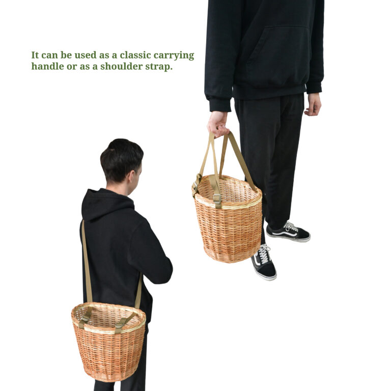 RNG-6m Mushroom Picking Small Wicker Basket. Volume 13L