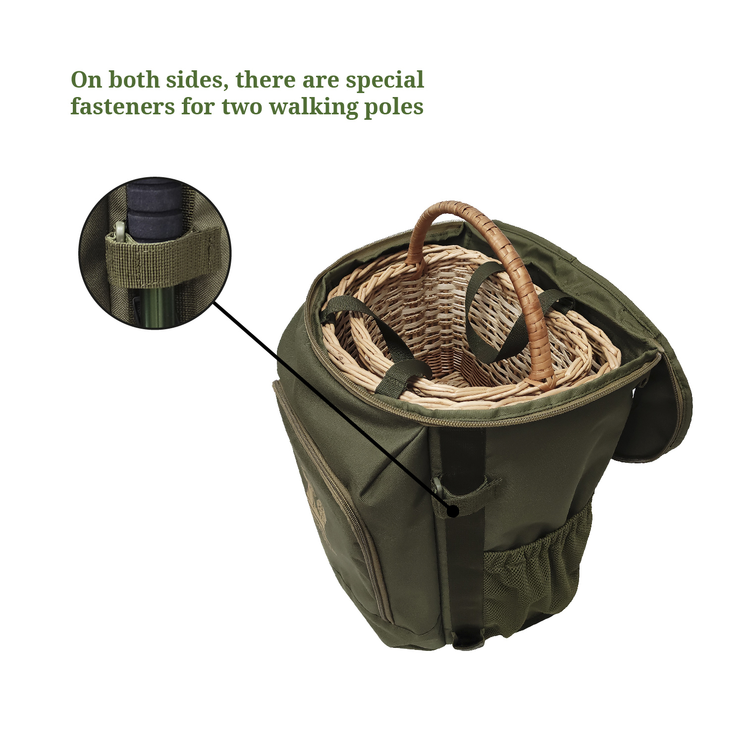 RNG-8 Mushroom Picking Backpack with 2 Wicker Baskets