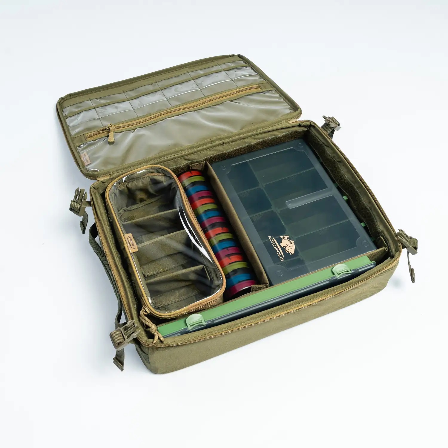 RSF-3 Feeder, Flat Feeder, Carp Fishing Bag. Includes Organizer, PV Leader, Case-Tube with Spools